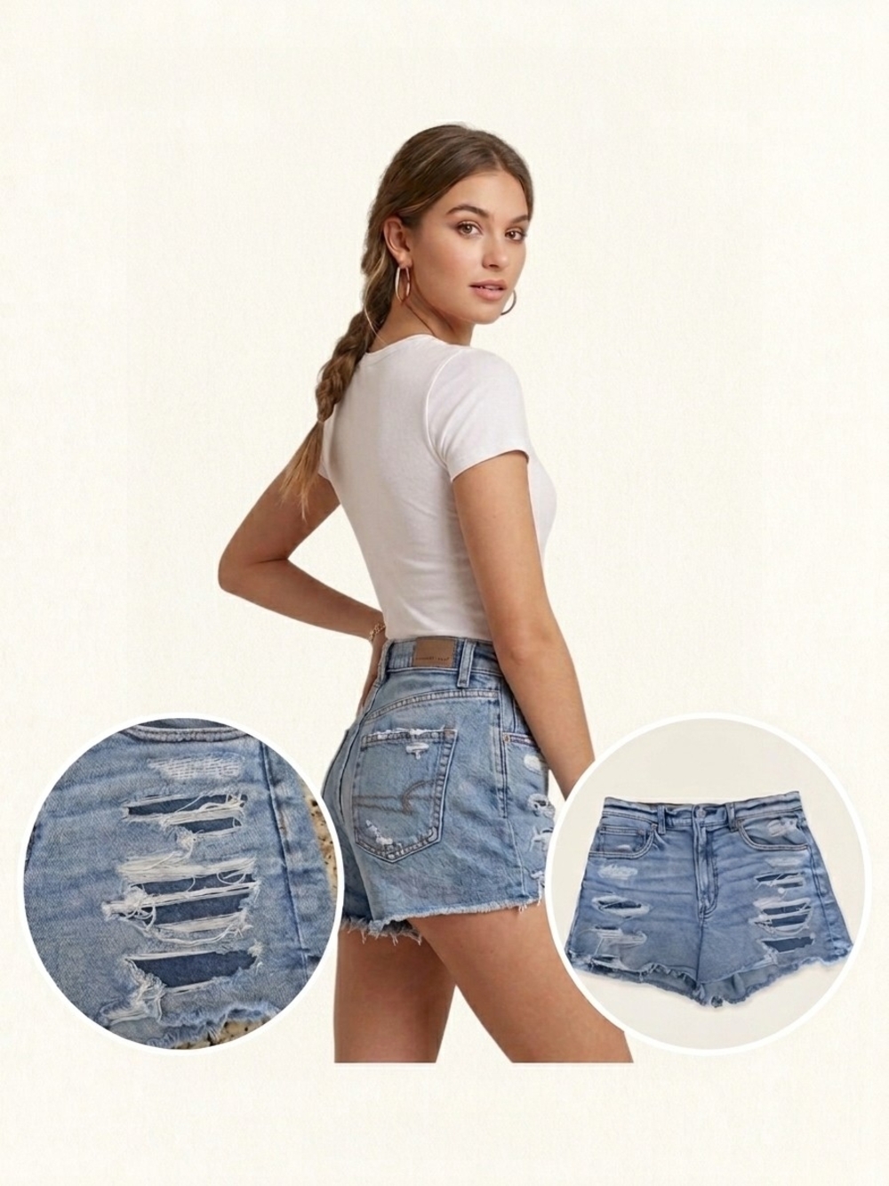 American Eagle High Rise 90s Boyfriend Denim Shorts 6